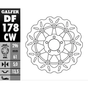 GALFER Front brake disc Kawasaki ZX-6 / ZX-9 600-900 98-99