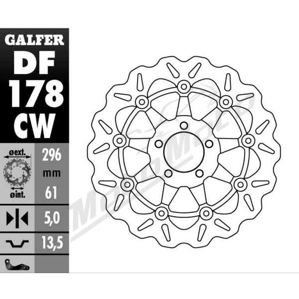 GALFER Front brake disc Kawasaki ZX-6 / ZX-9 600-900 98-99