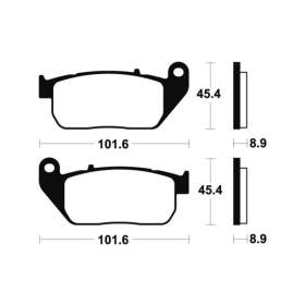 TECNIUM Street Performance Sintered Metal Brake pads MF307 Harley Davidson XL / XLH 883-1200cc 04-13
