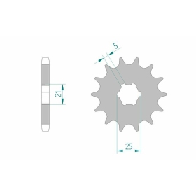 AFAM Steel Standard Front Sprocket 30301 - 530 15-17 teeth YAMAHA XS / RD 250-400cc 74-83