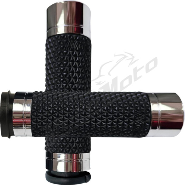 AVON GRIPS K25 Rankenėlės 25.4mm chromuotos Harley Davidson FLTRX / FLHR / FLS / FLHC / FXST / FLHC 1584-1923 07-23