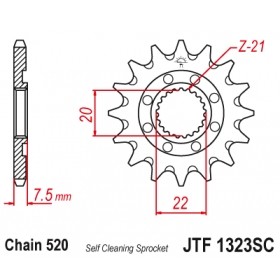 Front sprocket JTF1323SC 