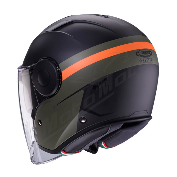 Open Jet Helmet Caberg Soho Zephyr Black/Green/Orange
