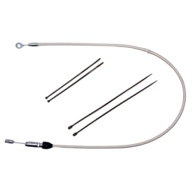 MAGNUM SHIELDING Polished Stainless Quick Connect Upper Clutch Cable Harley Davidson FLDE / FLFBS / FLHTK / FLHXS / FLTRXSE / FXLR 1750/1977 18-24 84cm