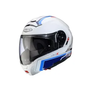Flip-up Helmet Caberg Levo X Elite White/Blue/Gloss blue