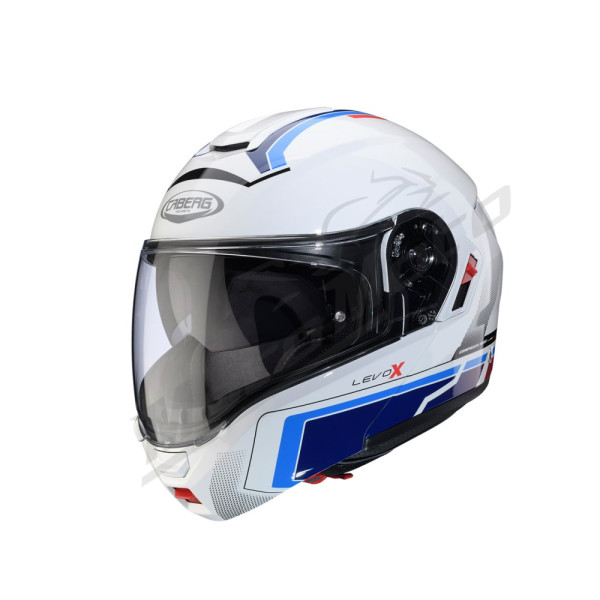 Flip-up Helmet Caberg Levo X Elite White/Blue/Gloss blue