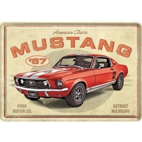 Metal tin board  / postcard FORD MUSTANG GT 14x10
