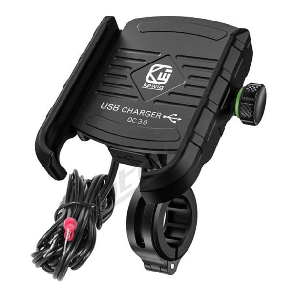 4Ride Telefono laikiklis Quick Charge 3.0 R9-metal