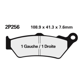 NISSIN Street Semi-Metallic Brake pads - 2P-256NS Aprilia / BMW / CF moto / Ducati / Honda / Huqvarna / KTM / Triumph 650-1250cc 90-25