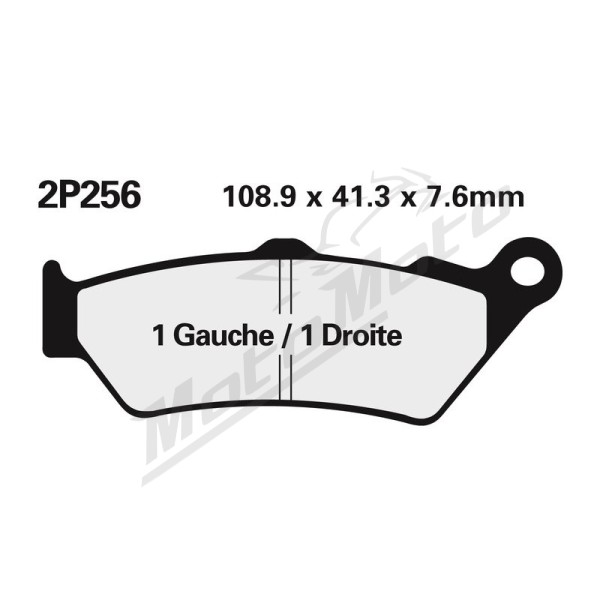NISSIN Street Semi-Metallic Brake pads - 2P-256NS Aprilia / BMW / CF moto / Ducati / Honda / Huqvarna / KTM / Triumph 650-1250cc 90-25