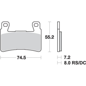 SBS KH265 Brake Pads HONDA CBR 600RR 03-04