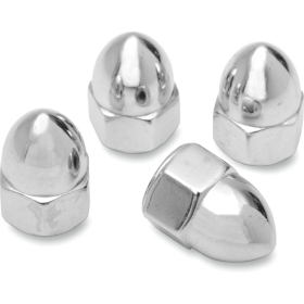 DRAG SPECIALTIES Chrome Ware Acorn Nuts M10 x 1.0 3pcs.