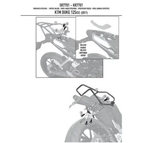 KAPPA Rear storage box bracket KTM Duke 125-390 11-16