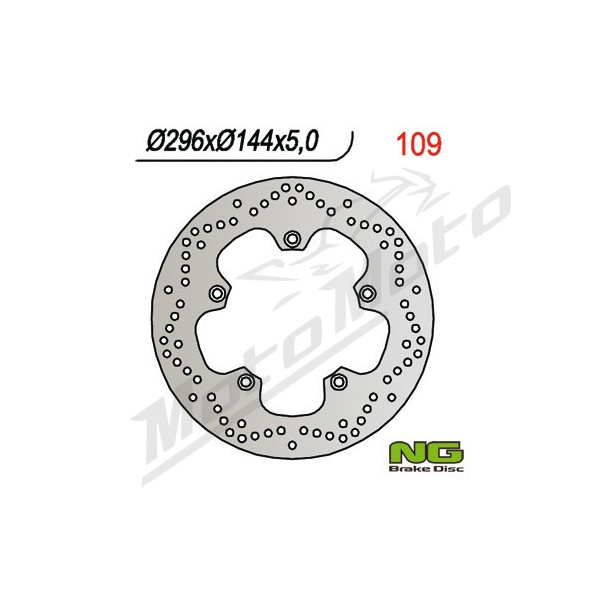 NG BRAKES Front Fixed Brake Disc 296mm Honda / Suzuki 400-750cc 83-08
