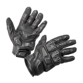 GARETH Fighter Leather Gloves Black