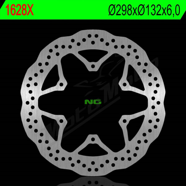 NG Rear Fixed Brake Disc 298X132X6mm Yamaha XVS 950-1300cc 07-17
