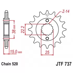 Front sprocket JTF737