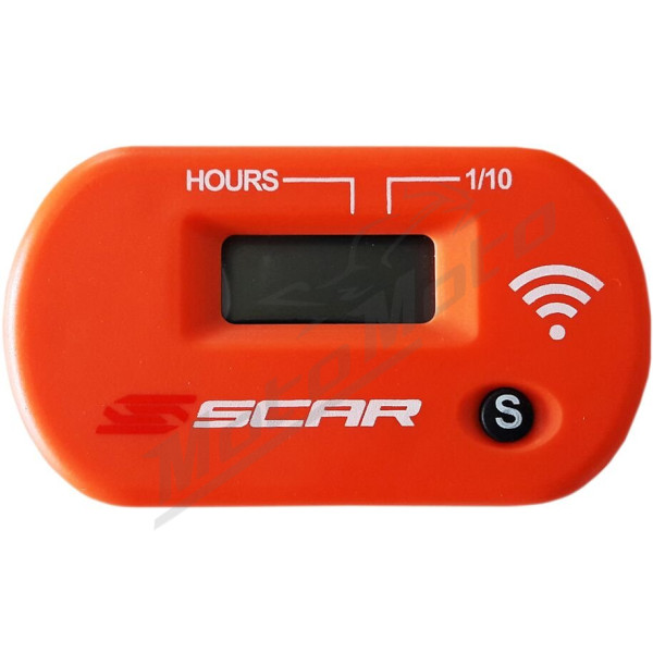 SCAR Wireless Vibration Hour Meter Orange