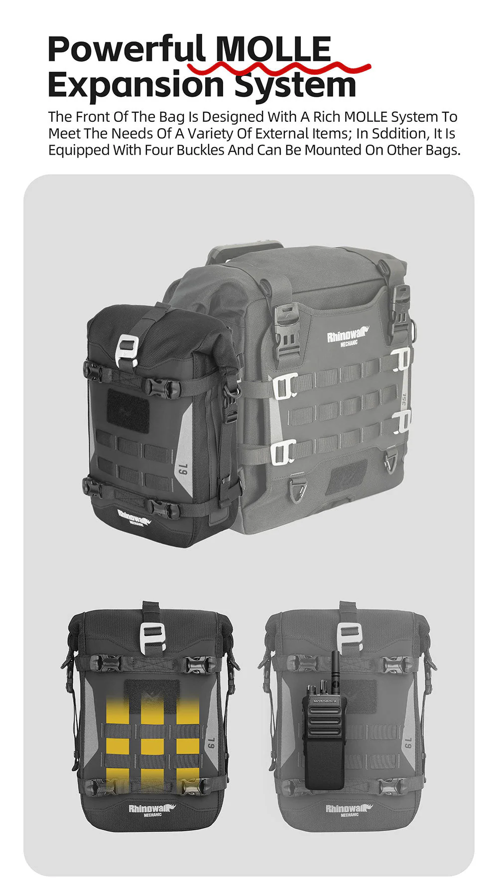 Side bag RHINOWALK 6L 1pc