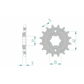 AFAM Steel Standard Front Sprocket 21304 - 428 17-19 teeth YAMAHA XT 350cc 86-98