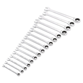 Draper HI-TORQ® Metric Ratchet Combination Spanner Set - 16 pieces