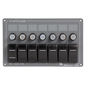 Osculati 7 switches horizontal panel