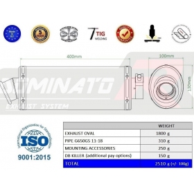 Duslintuvo bakelis Dominator Oval BMW G650GS 2011-2018