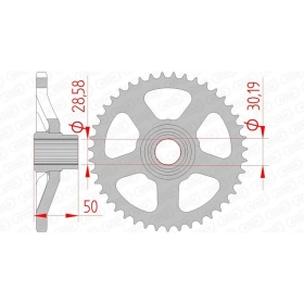 AFAM Steel Standard Rear Sprocket 415 43-44 teeths