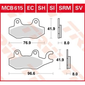 TRW All Round Sintered Metal Brake Pads Benelli / Cagiva / Honda / Kawasaki / Suzuki / Triumph / Yamaha 50-1000cc 84-24