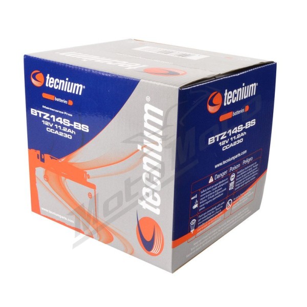 TECNIUM Battery Maintenance Free with Acid Pack - BTZ14S-BS 12V 11.2Ah