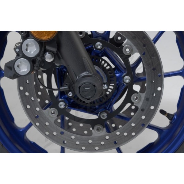 SW-MOTECH Front Axle Slider Set Kawasaki ZX-6 / Suzuki GSX-S / Yamaha MT-07 / XSR / XTZ 636-1000 14-26