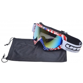 Off Road goggles USA flag UNIT M18 (rainbow lens)