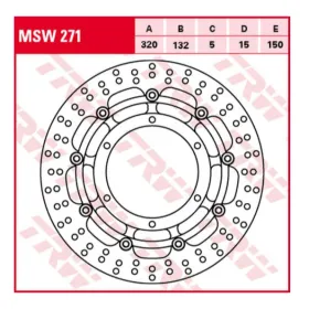 TRW Front Brake Disc YAMAHA XT 660X 04-16