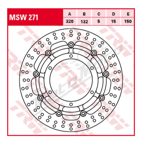 TRW Front Brake Disc YAMAHA XT 660X 04-16