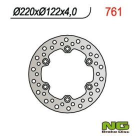 NG Rear Fixed Brake Disc 220x122x4mm Honda CR 125-250cc 85-88
