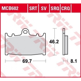 STABDŽIŲ TRINKELĖS TRW MCB602 STANDARD