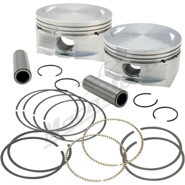 S&S CYCLE Piston Kit for S&S Motors Harley Davidson FLD / FLHR / FLHRC 1450-1800cc 07-17