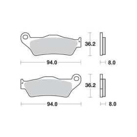 BRAKE PADS FERODO FDB2018SG / MCB648 OFFROAD