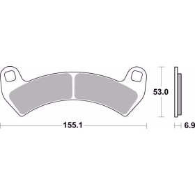 BREMBO Off-Road Sintered stabdžių trinkelės priekinės POLARIS RZR 900 2016-2019