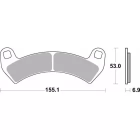 BREMBO Off-Road Sintered stabdžių trinkelės priekinės POLARIS RZR 900 2016-2019
