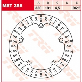 PRIEKINIS STABDŽIŲ DISKAS MST356 BMW F / R / S 800-1200cc 2004-2023 1VNT