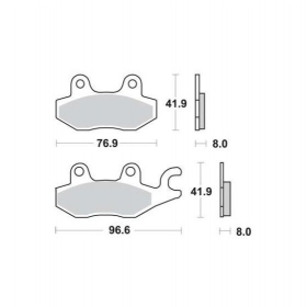 BRAKE PADS FERODO FDB631AG / MCB615 ARGENTO