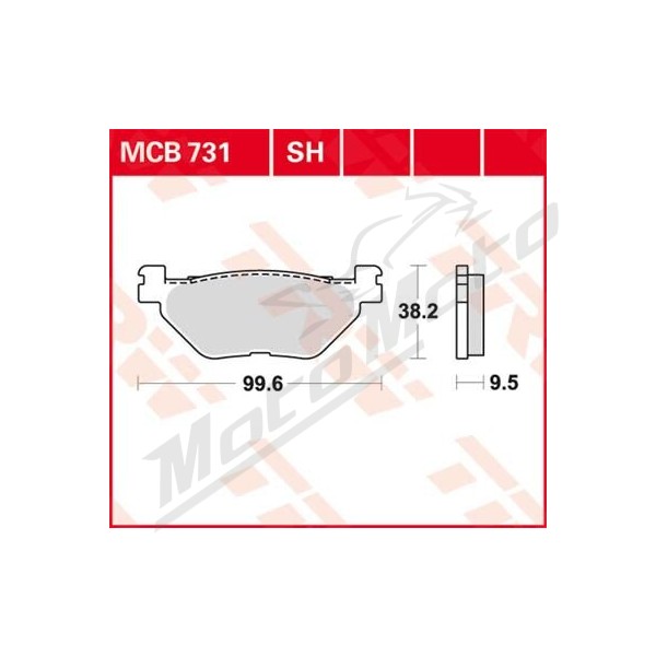 TRW SH Series Sindered Rear Brake Pads Yamaha FJR / SCR / TDM / VMX / XT / XV / XVS 950-1900cc 01-21