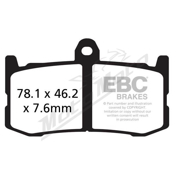 EBC GPFAX Sindered stabdžių trinkelės GPFAX491HH TRIUMPH DAYTONA 675 13-16