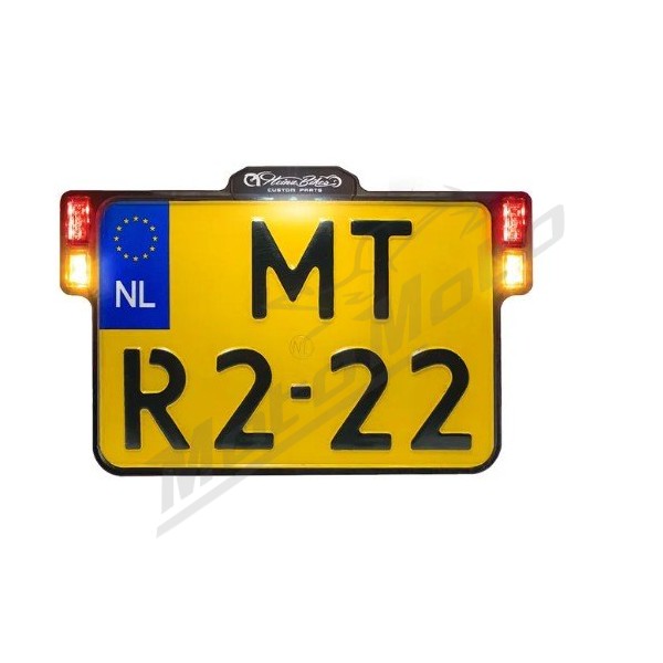 HEINZ BIKES Universal License Plate Holder With Lights