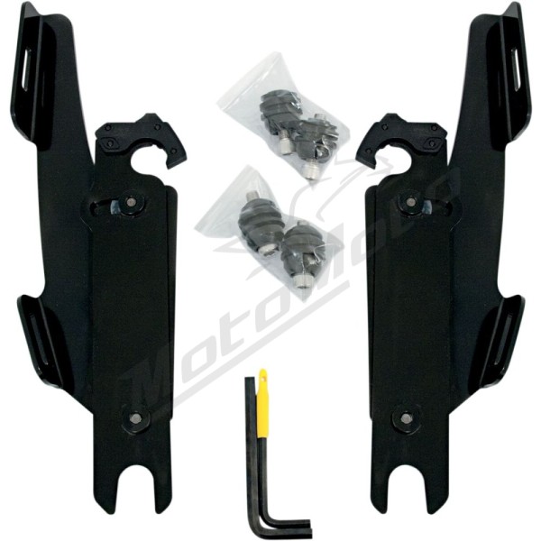MEMPHIS SHADES HD Fats/Slim Windshield  Trigger-Lock Complete Mount Kit Harley Davidson FLS / FLST / FLSTC / FLSTF / FLSTFB / FLSTN / FLSTS 1340-1690 86-17