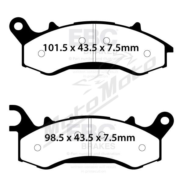 EBC FA Series Organic Brake Pads FA761 MUTT 125 19-22