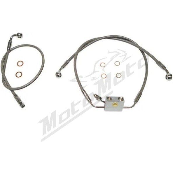 MAGNUM SHIELDING XR Priekinių stabdžių žarnelių/linijų kompl. ABS chromuotas Harley Davidson FXFB / FXFBS / FXLRS / FXLRST 1750/1923 18-24 81.3cm