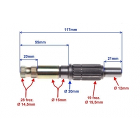 Užkūrimo pusmėnulio dantratis MINARELLI AM6 50 2T 117mm