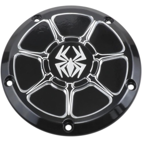 REKLUSE Derby sankabos dangtelis - aliuminis, juodas blizgus Harley Davidson 883 / 1200 2008-2019